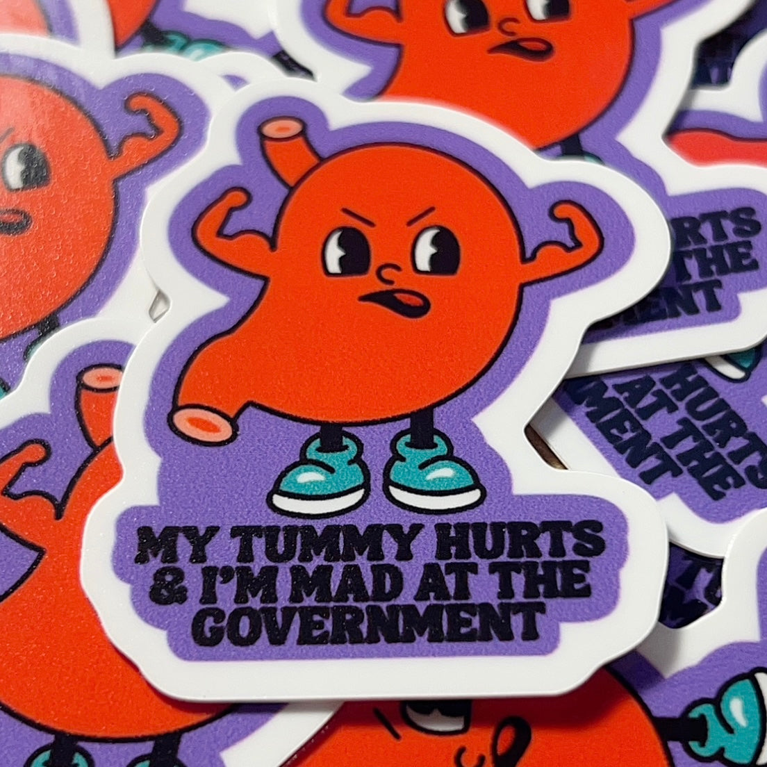 Tummy Hurts Sticker