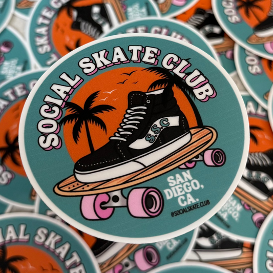 Skate Club Logo Stickers